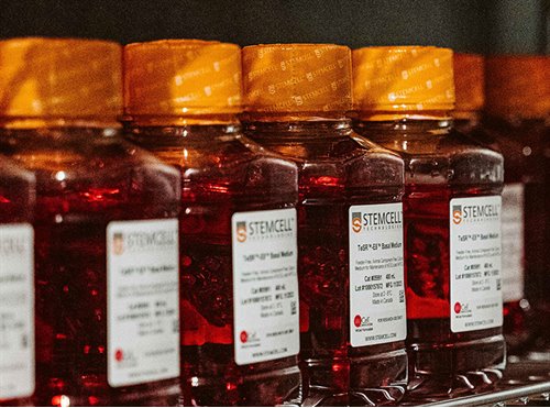 Bottles of TeSR -E8 Basal Medium